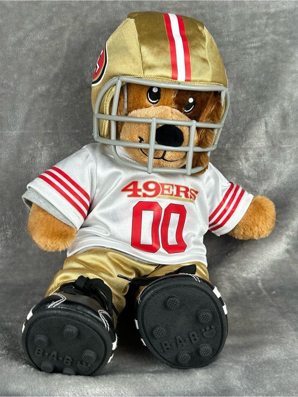 San Francisco 49ers NFL Build A Bear Plush Dog Football Player Fan Helmet & More